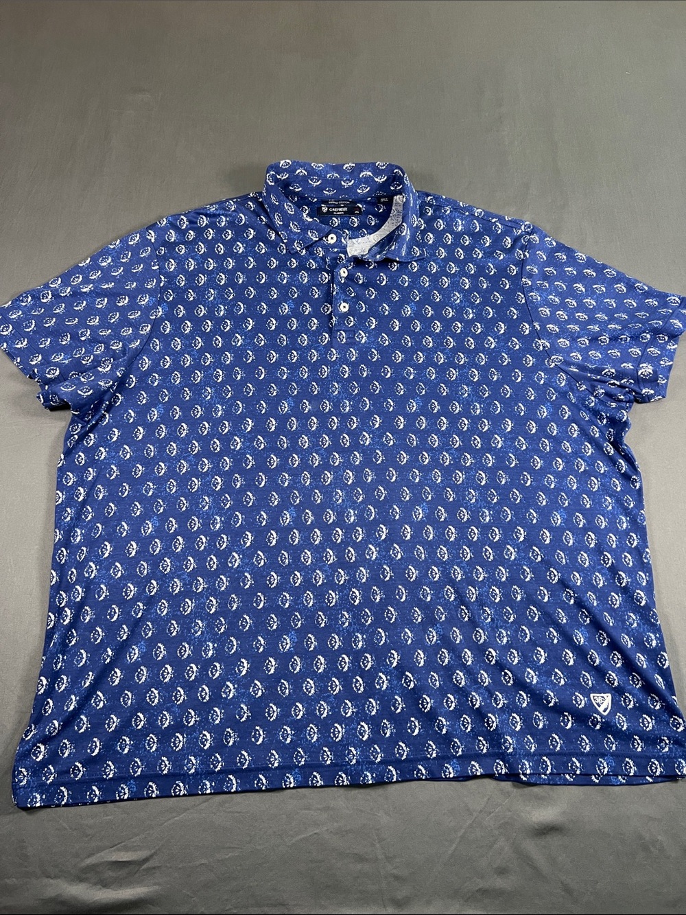 Daniel Cremieux Navy Blue Printed Polo